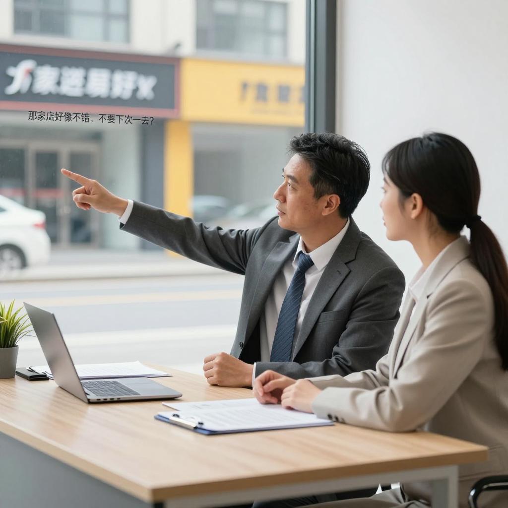 指着窗外说那家店好像不错要不要下次一起去第一张图