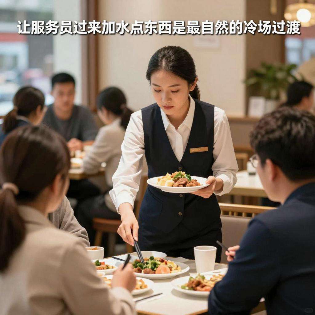 让服务员过来加水点东西是最自然的冷场过渡第一张图