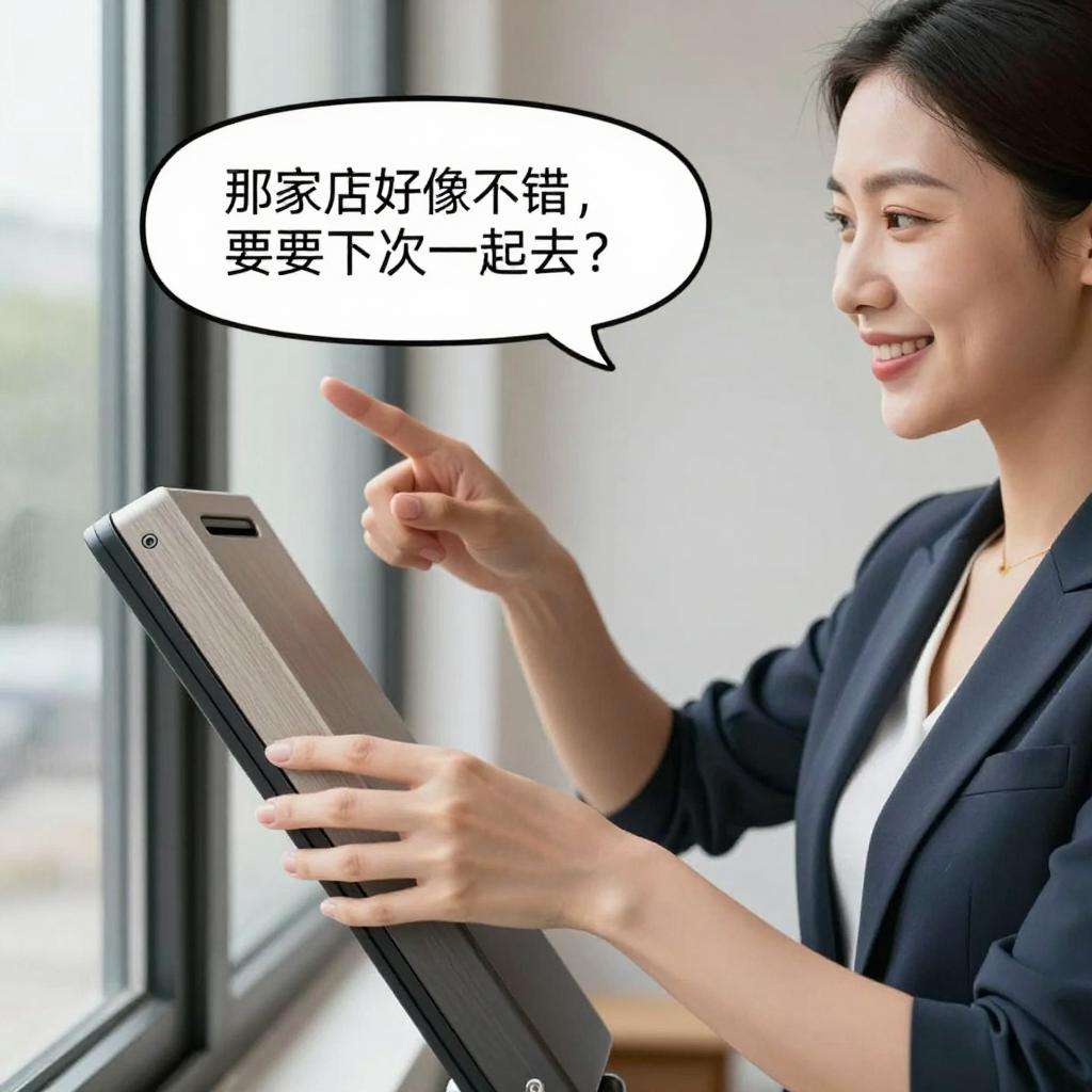 指着窗外说那家店好像不错要不要下次一起去第二张图