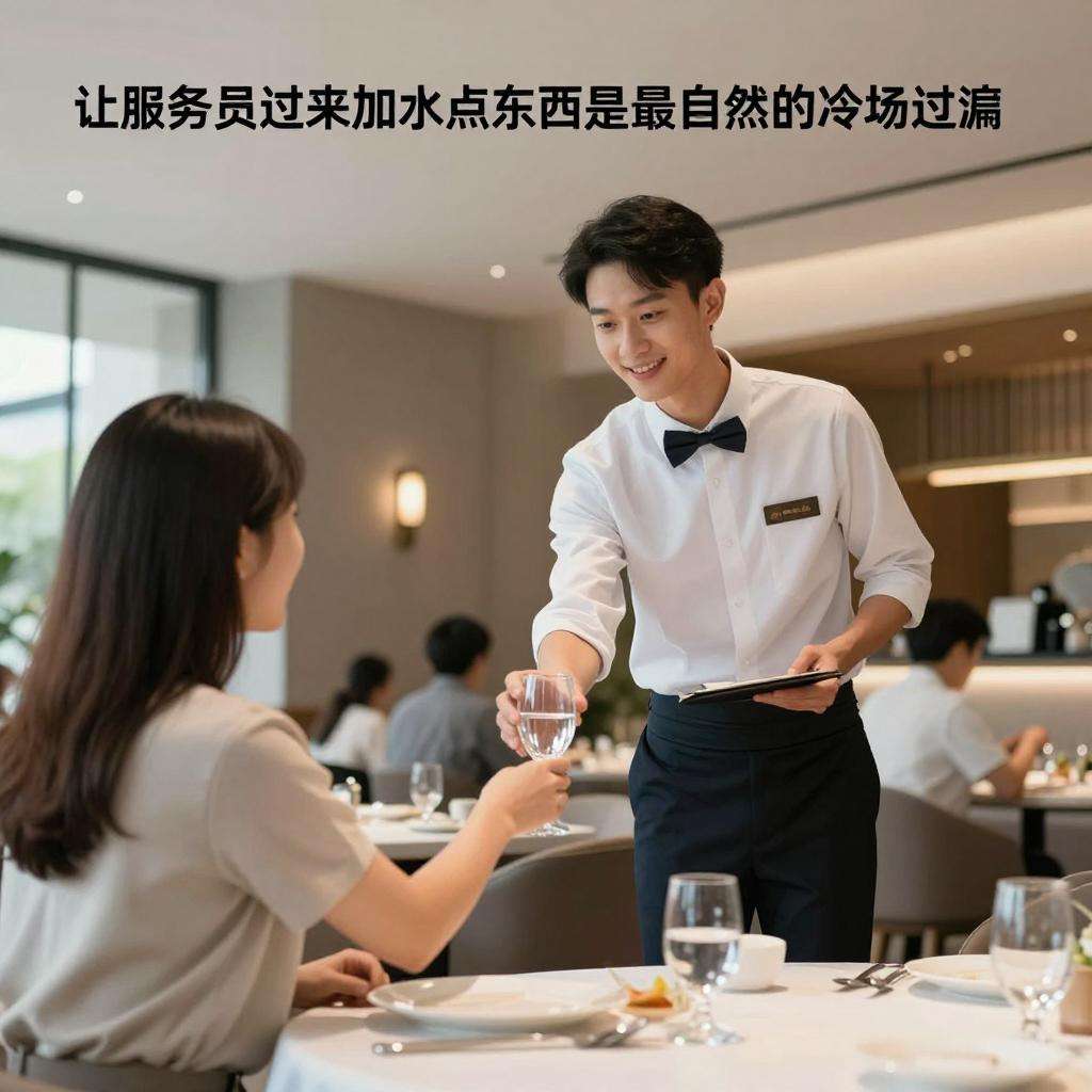 让服务员过来加水点东西是最自然的冷场过渡第三张图
