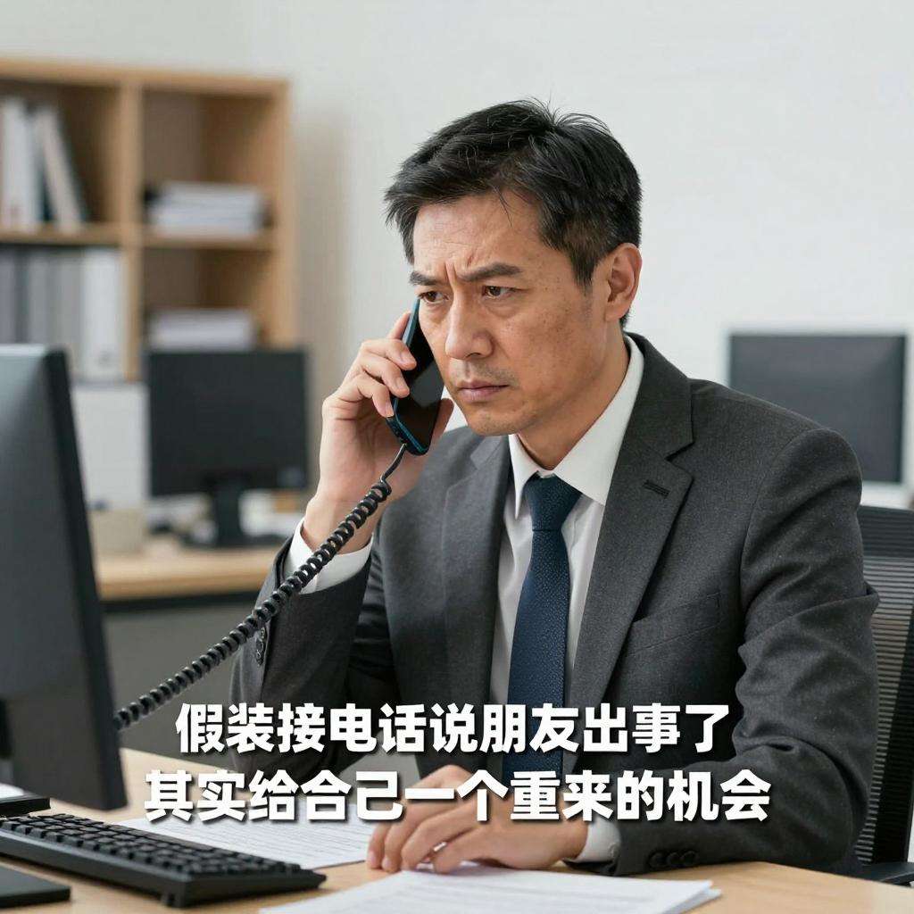 假装接电话说朋友出事了其实给自己一个重来的机会第一张图