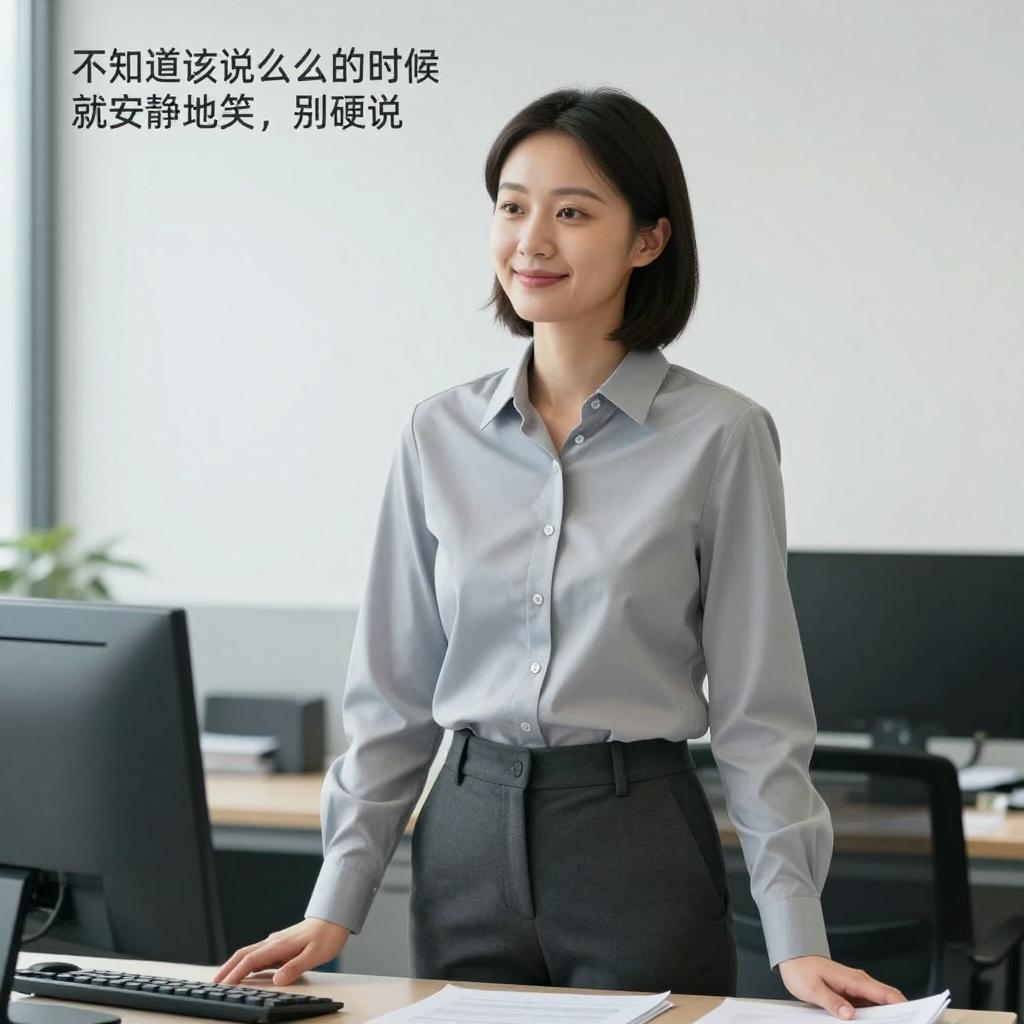 不知道该说什么的时候就安静地笑别硬说第一张图