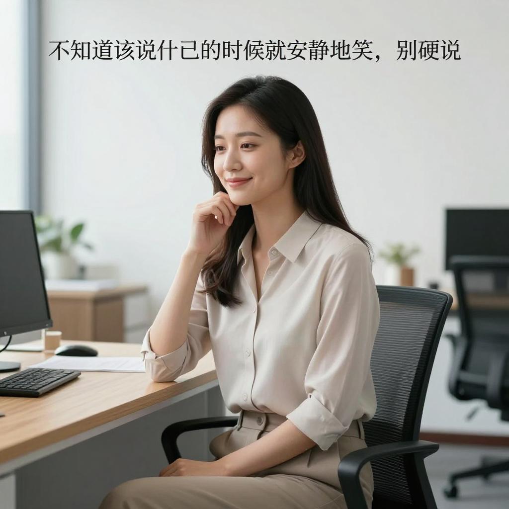 不知道该说什么的时候就安静地笑别硬说第三张图