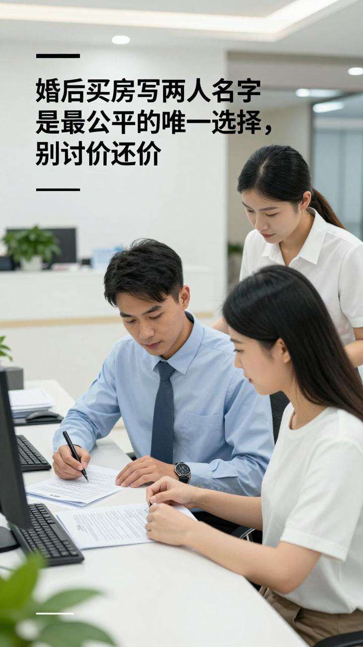 婚后买房写两人名字是最公平的唯一选择别讨价还价第一张图