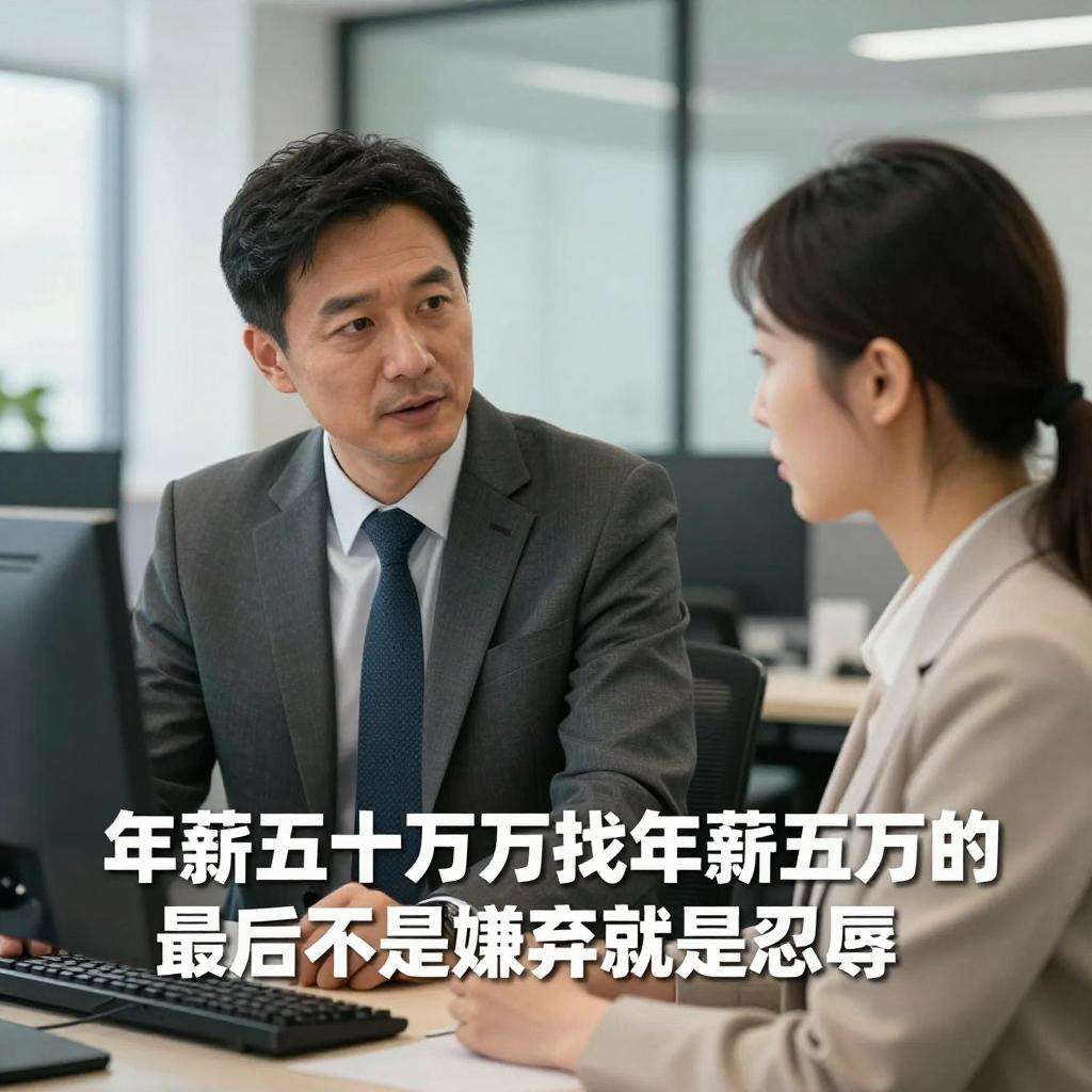 年薪五十万找年薪五万的最后不是嫌弃就是忍辱第一张图