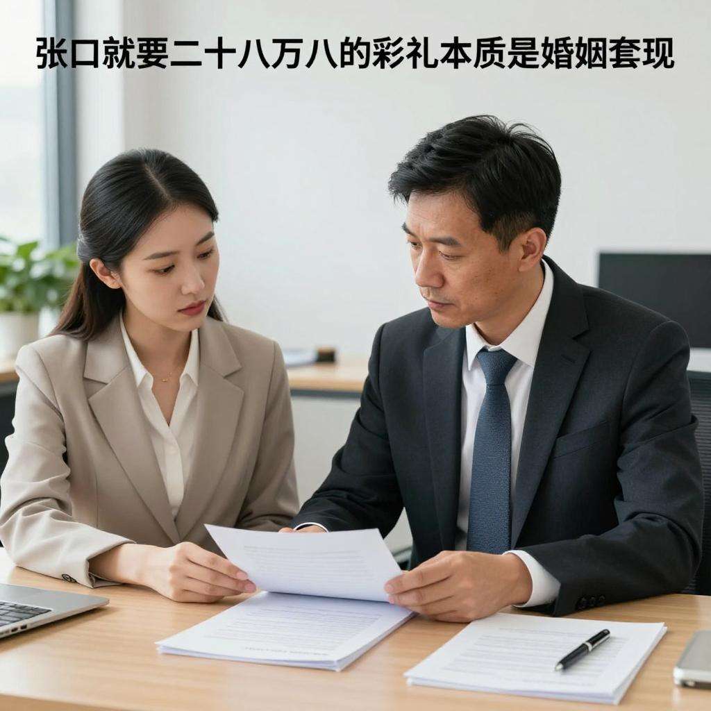 张口就要二十八万八的彩礼本质是婚姻套现第一张图