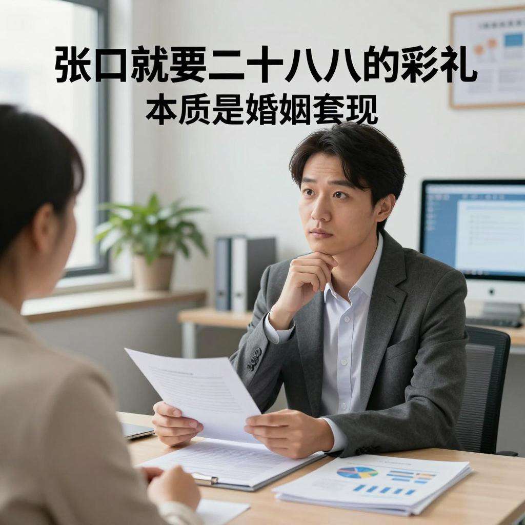 张口就要二十八万八的彩礼本质是婚姻套现第三张图