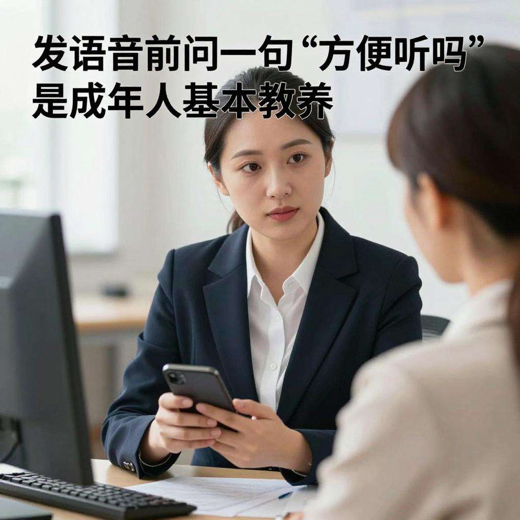 发语音前问一句方便听吗是成年人的基本教养第一张图