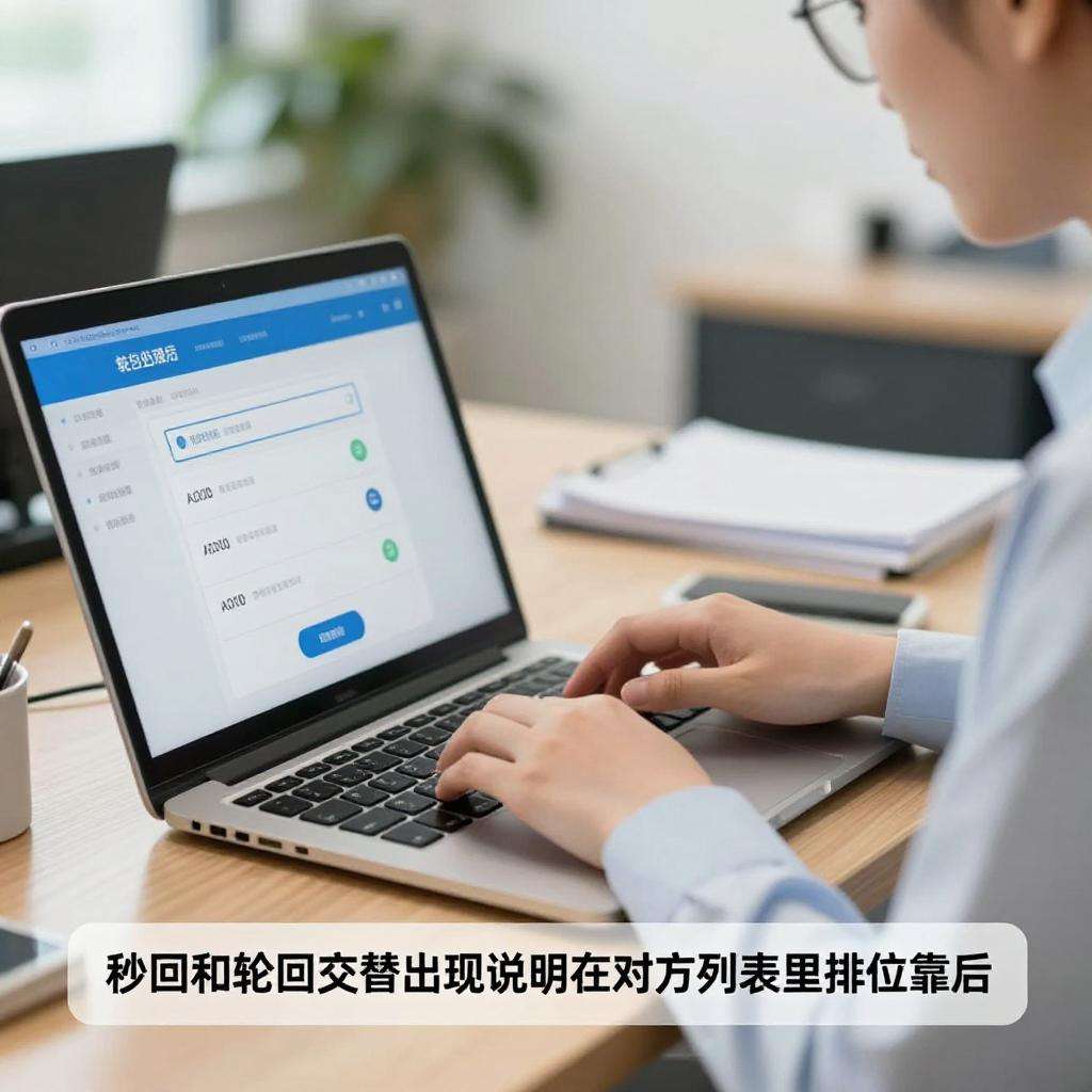 秒回和轮回交替出现说明你在对方列表里排位靠后第一张图